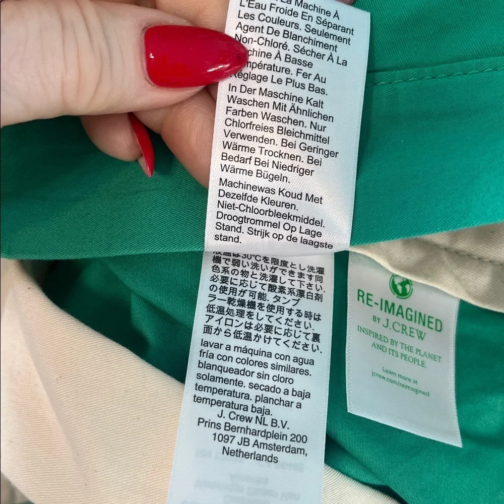 J. Crew Cotton Shorts Men’s 770 Straight Green Waist 32” Inseam 7”